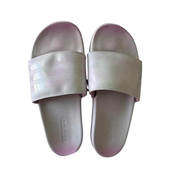 Adidas Adilette Comfort Slides Women’s 8 Pink Ombre Slip-On Sandals FZ4878 - Picture 4 of 7